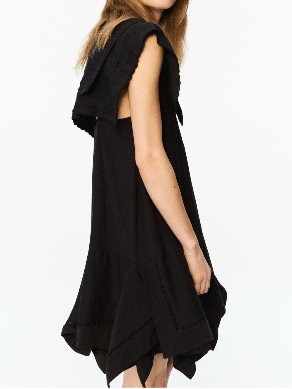 NWT (size small) H&M Studio EYELET-EMBROIDERED DRESS WITH SAILOR COLLAR - Picture 5 of 7